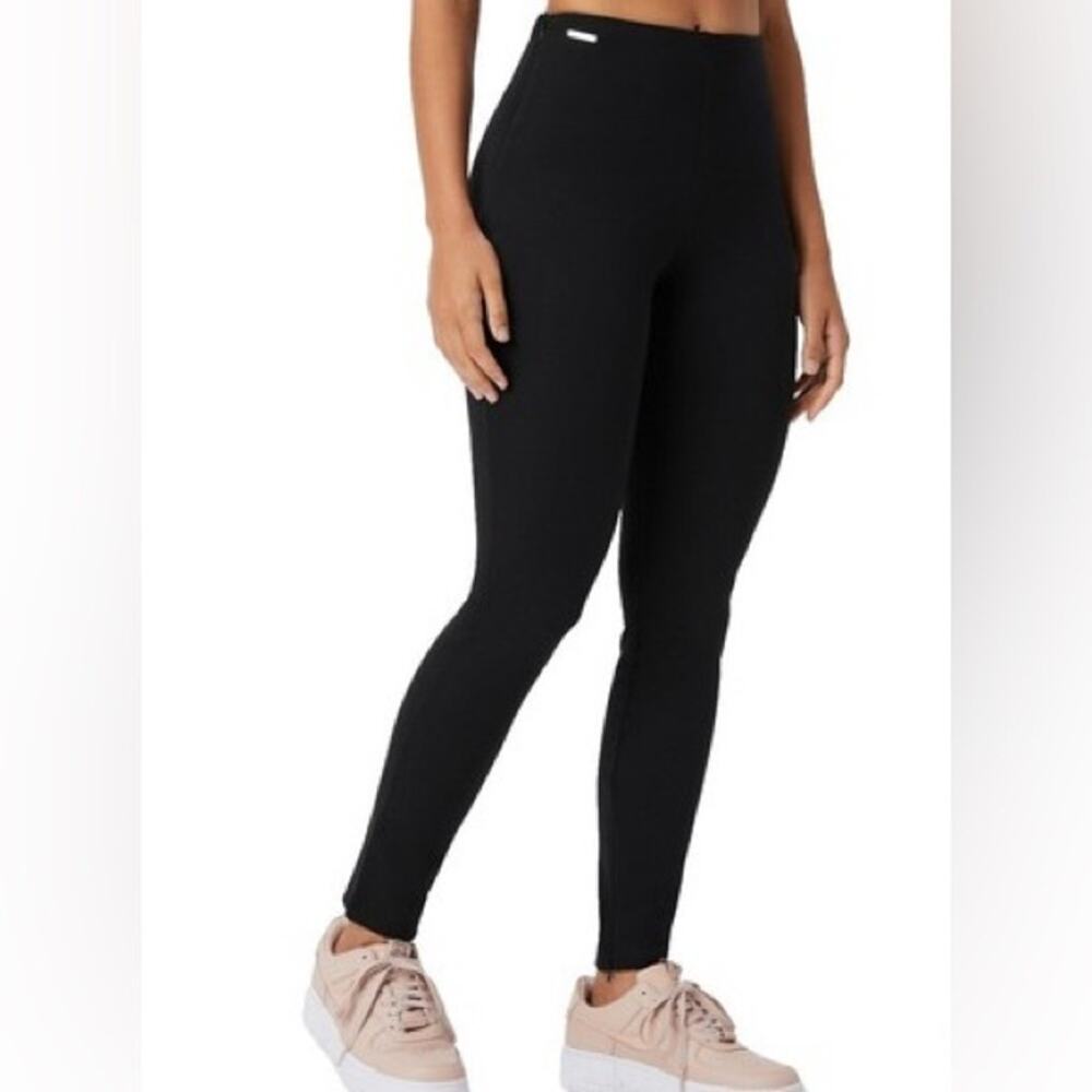 Fabletics Womens Ponte Split Hem Skinny Pants XL Black Career Office Stretch